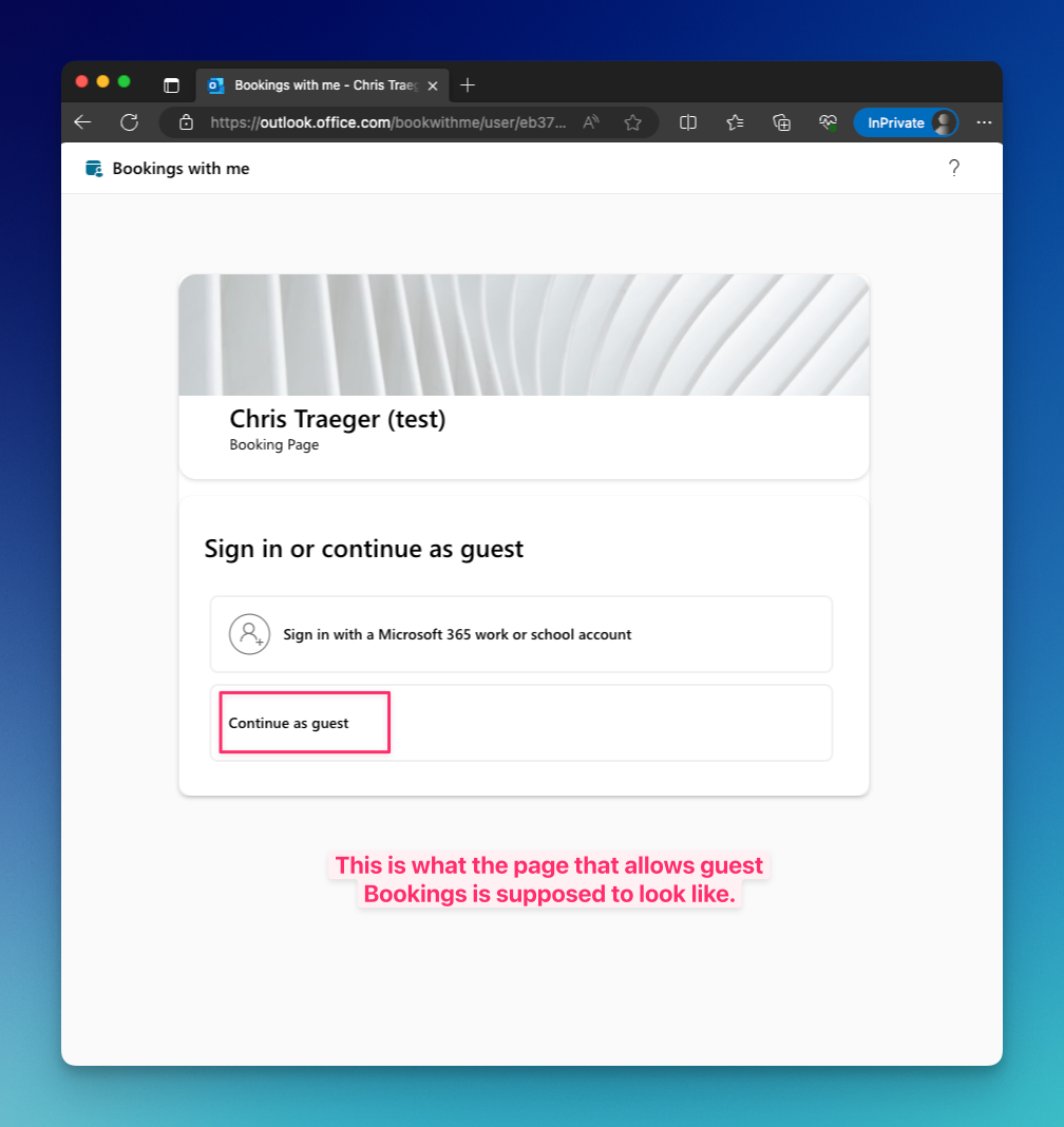How to Fix Guest Access on a Microsoft 365 Bookings with Me Link